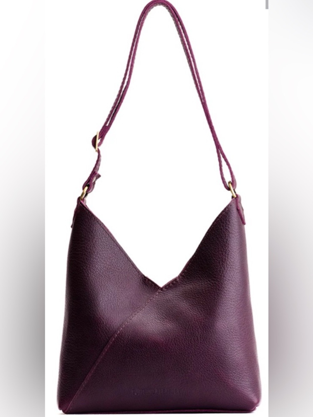 PORTLAND LEATHER RETIRED ALMOST PERFECT NAOMI SHOULDER BAG IN PLUM